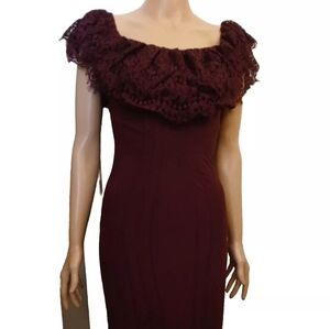 Betsy and Adam Mini Dress Burdeos Size 2p used womens sleeveless